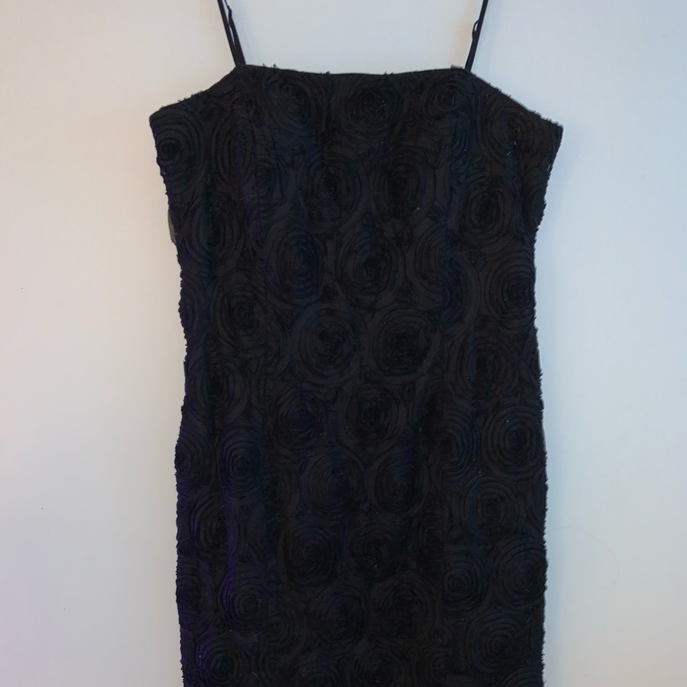 calvin klein black rose dress